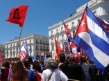 Miles marchan en Madrid contra el capitalismo